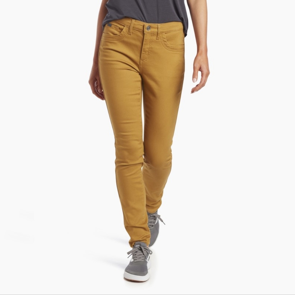 Classic Slim-Fit Women's Pants in Mustard
